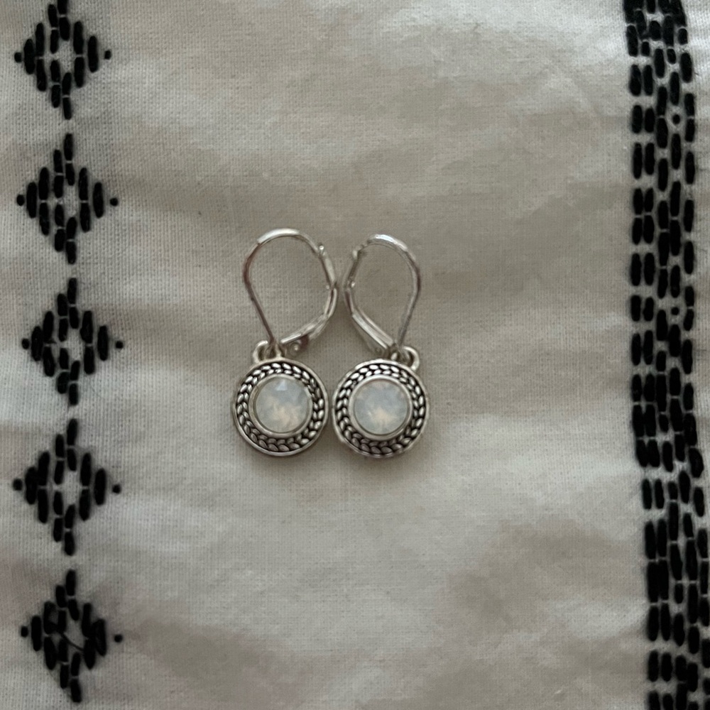 Opal dangle earrings